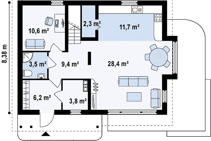 ДОМ ИЗ ГАЗОБЕТОНА ГД-125
