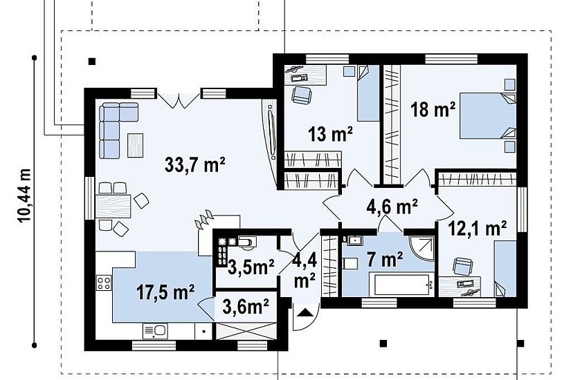 ДОМ ИЗ ГАЗОБЕТОНА ГД-117