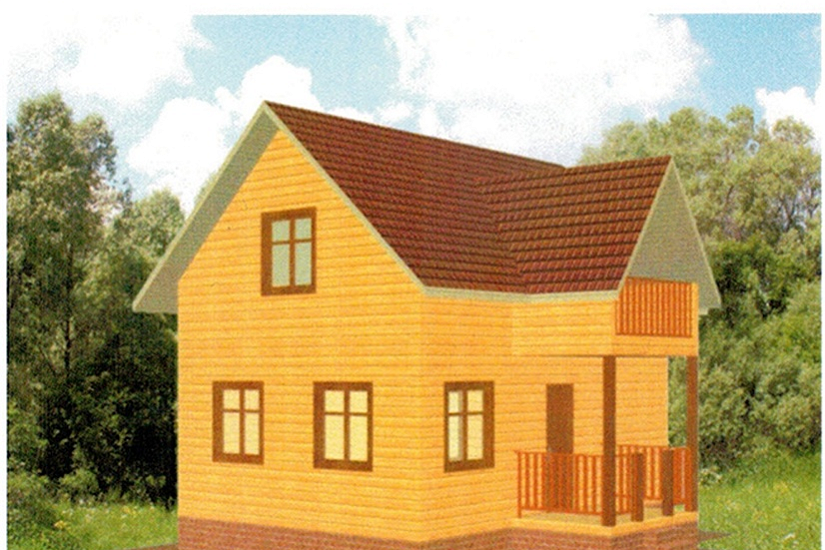 Дом из бруса 6*8 К2 П16