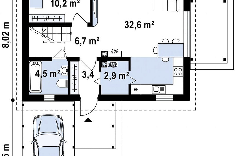ДОМ ИЗ ГАЗОБЕТОНА ГД-105а