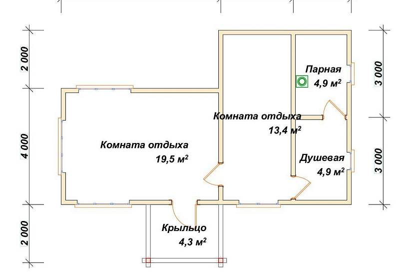 Баня 6х10 из бруса Баня 6х10 из бруса