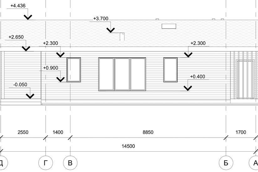 Дом-каркас200мм-8400х14500мм-1эт-АР