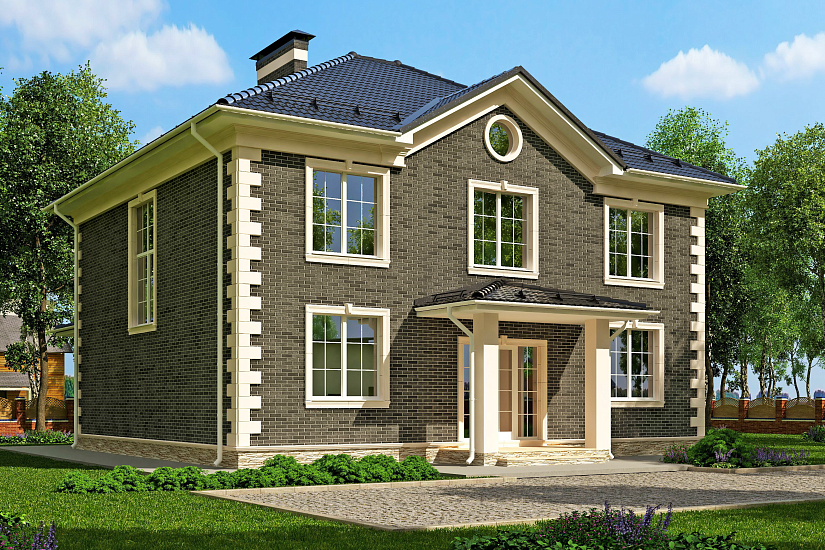 Дом-газосиликатные блоки 400 мм-11900х15300мм-2эт.-АР-РП