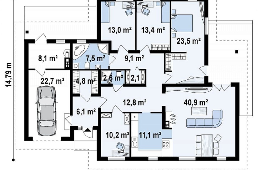 ДОМ ИЗ ГАЗОБЕТОНА ГД-188