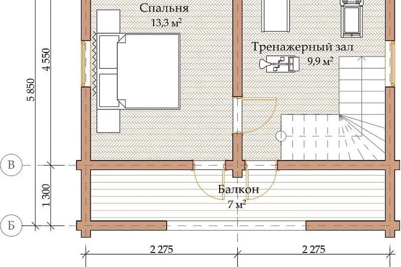 ПРОЕКТ Д-17 ДОМ ИЗ ОЦИЛИНДРОВАННОГО БРЕВНА