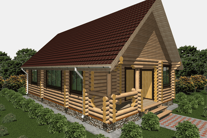 Дом-бревно240мм-7000х11500мм-1эт.-АР-КР
