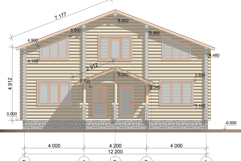 Дом-бревно250мм-1,5эт-12200х14900-АР