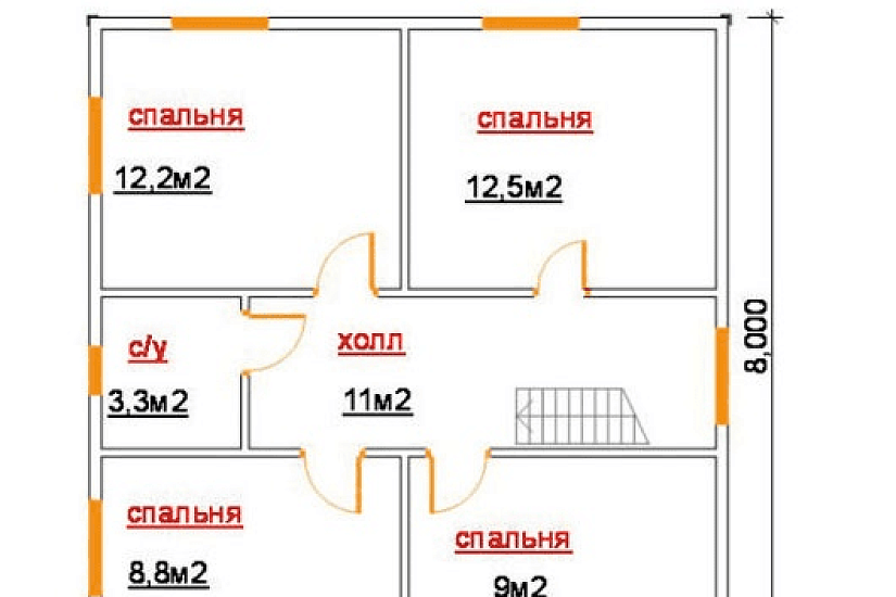Дом 8х10 К2П30