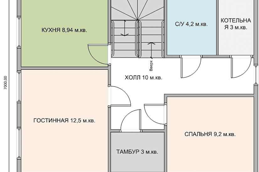 Каркасный дом 9х7