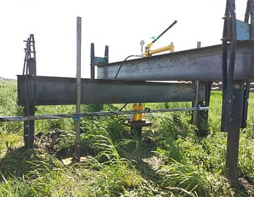 Испытания грунтов сваями на объекте «Крытая площадка для хранения сена»