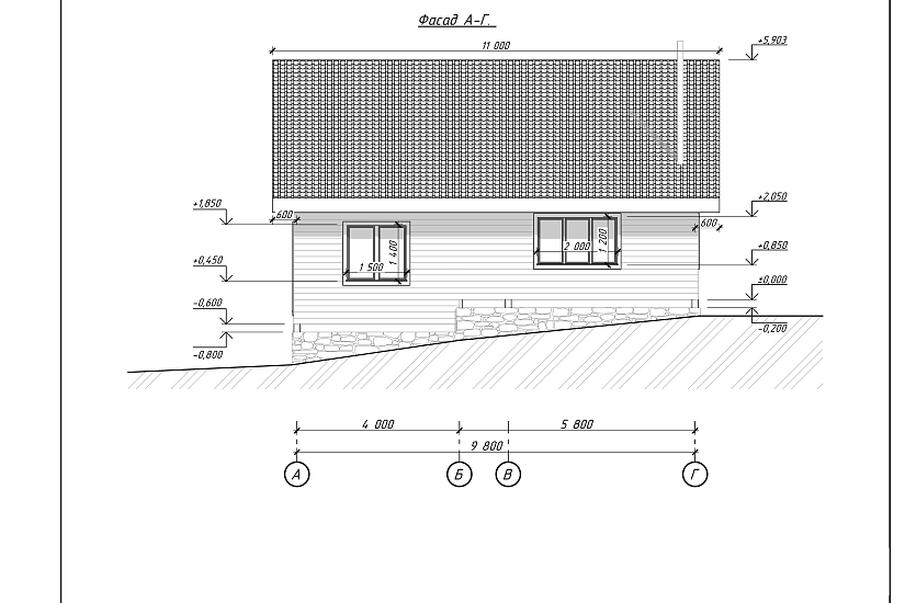 Дом-каркасный150мм-9800х5800-1,5эт-КД