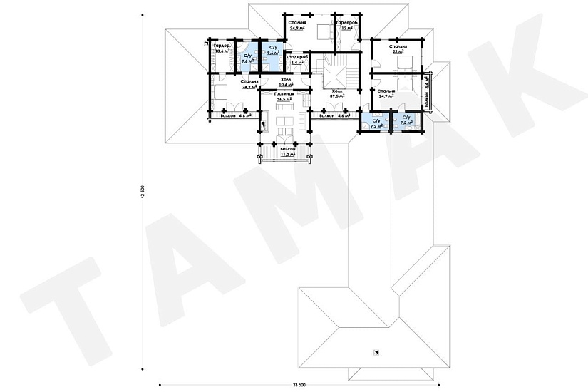 Дом из клееного бруса БД-147-1-1063