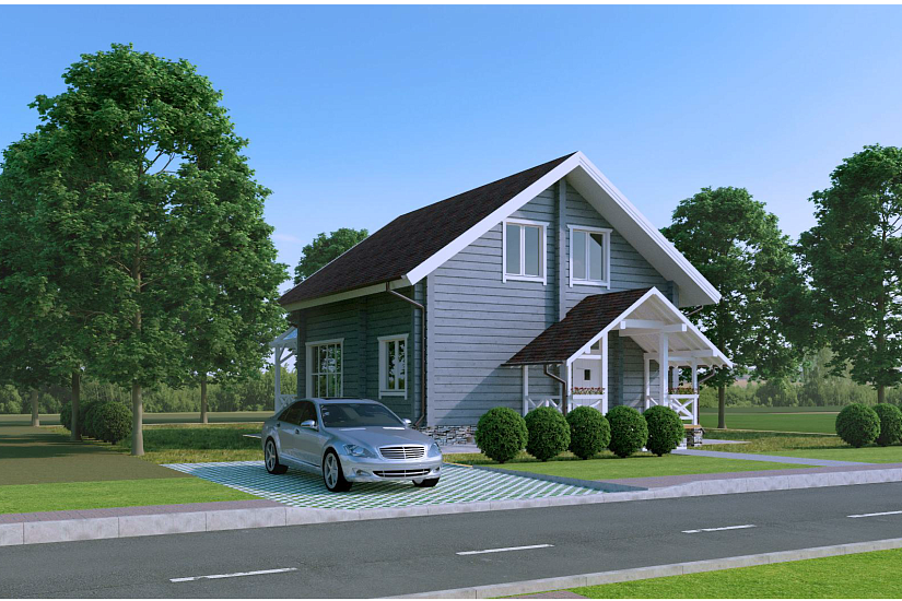 Дом-1,5эт-профбрус-8400х11700мм-ЭП