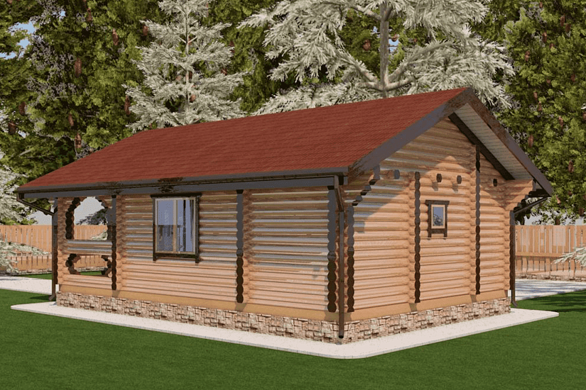 Баня-бревно220мм-9800х8000мм-1эт-АР