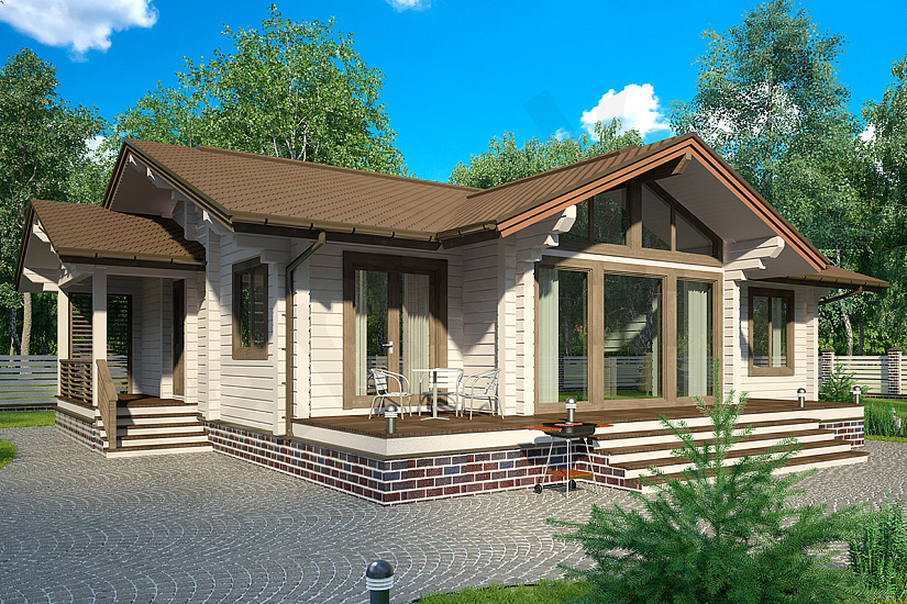 Проект дома из бруса №355
