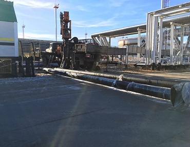 Устройство фундамента опор трубопровода Приобского нефтяного месторождения