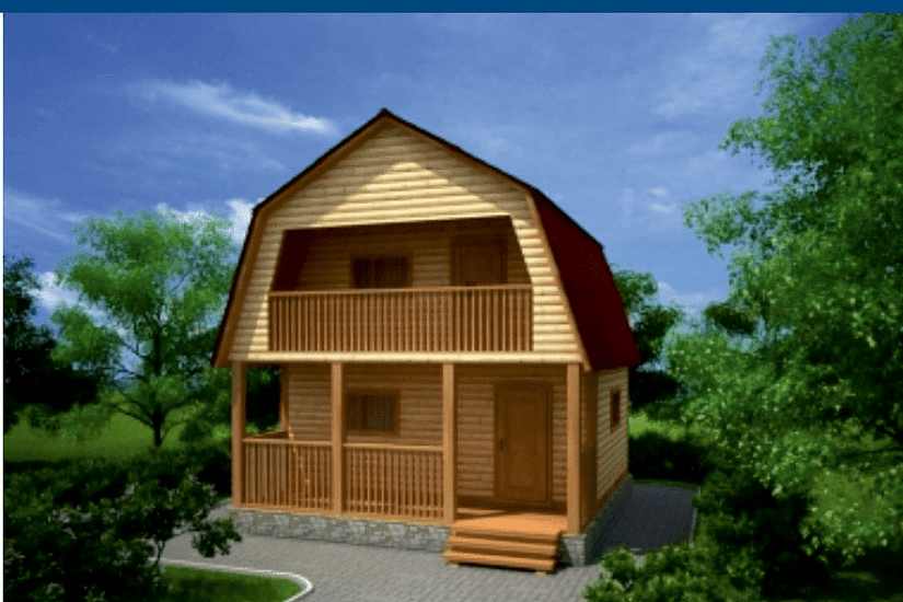 Каркасный дом 6х6 К1П9