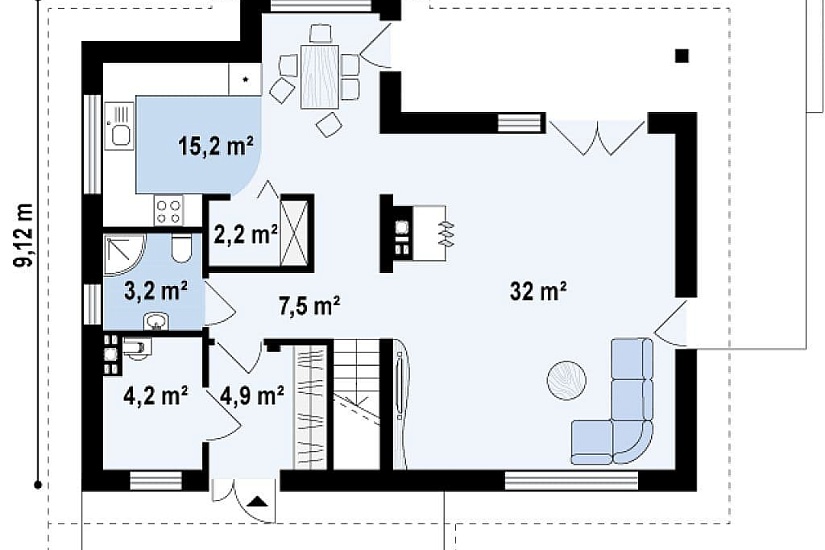 ДОМ ИЗ ГАЗОБЕТОНА ГД-123в