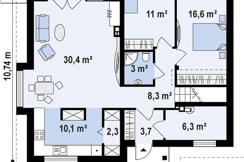 ДОМ ИЗ ГАЗОБЕТОНА ГД-132