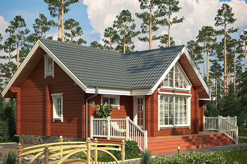 Проект дома из бруса №358