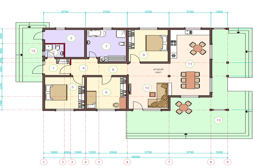 Дом-каркасный-1этаж-9000х16500-ЭП