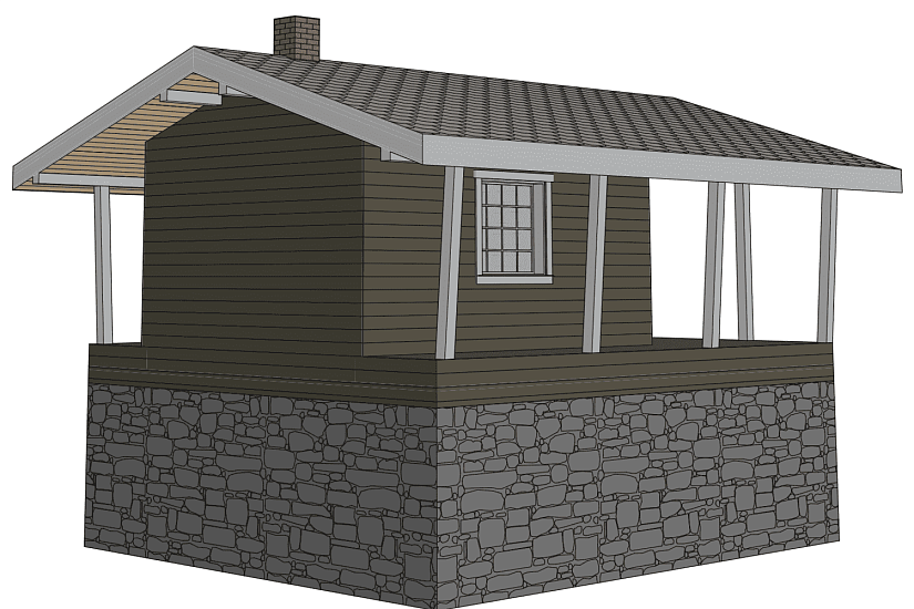 Жилой дом-каркас150мм-6750х7682мм-1эт-АР-КР
