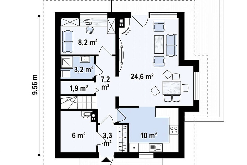 ДОМ ИЗ ГАЗОБЕТОНА ГД-117г
