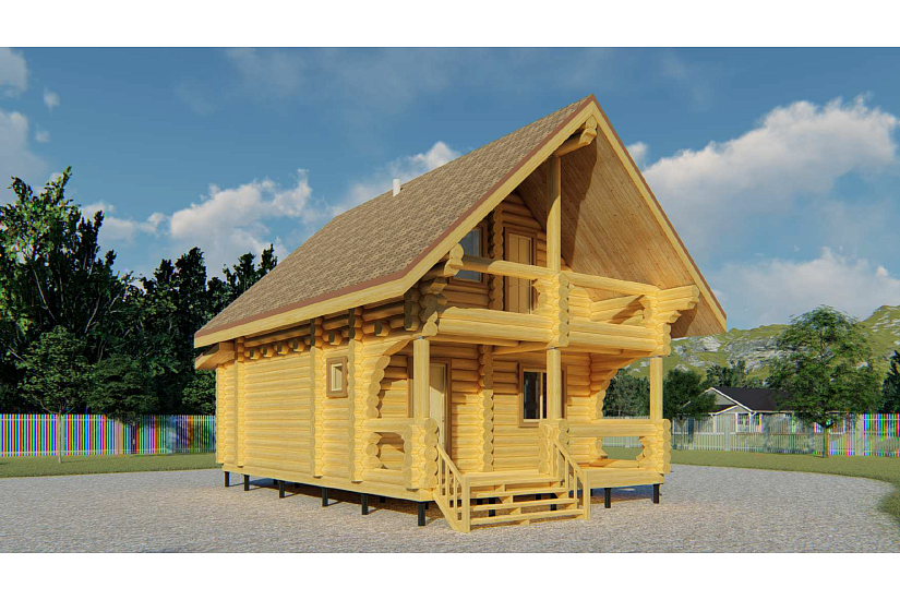 Дом-бревно240мм-8550х5500мм-1,5эт-АР Дом-бревно240мм-8550х5500мм-1,5эт-АР