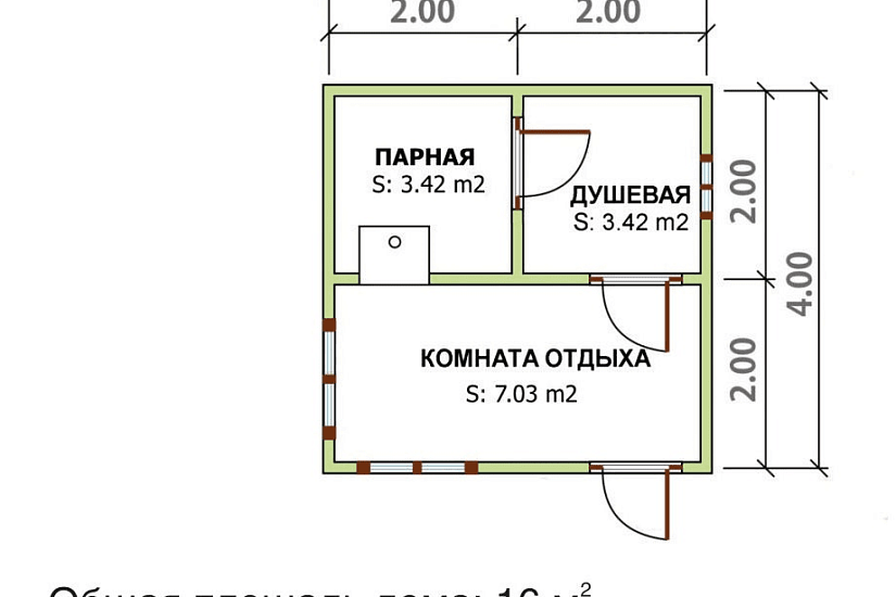 Баня 4х4 К1П2