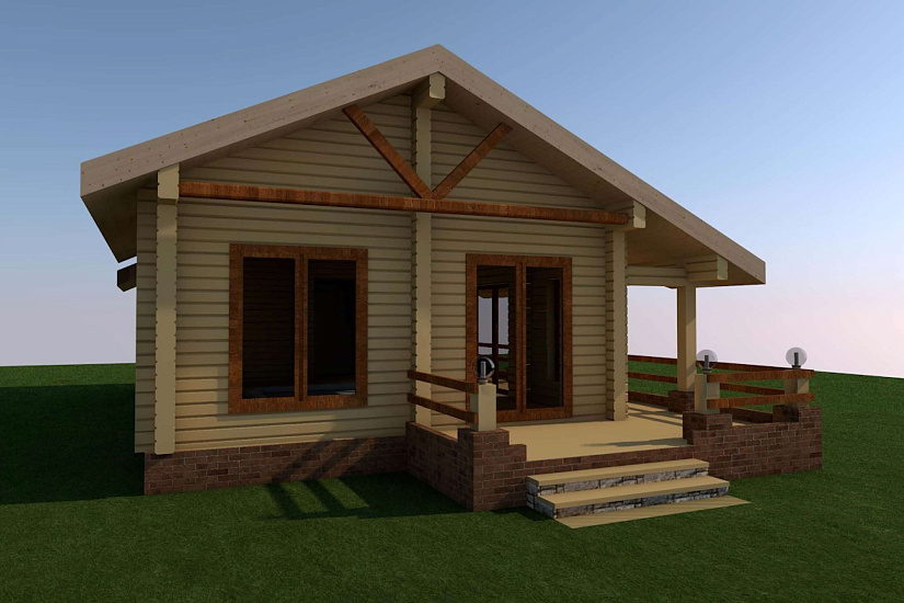 Баня из бруса №808 Баня из бруса №808