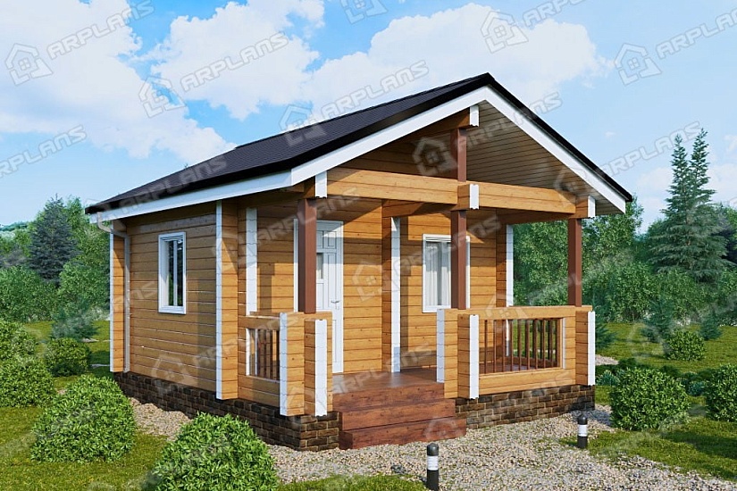 Проект бани Б-063 (22.83 кв.м)