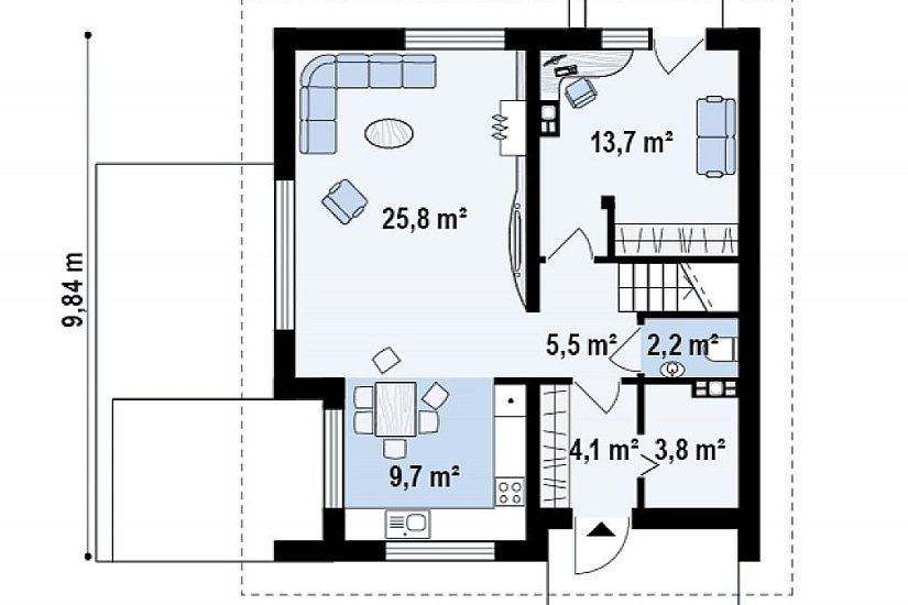 ДОМ ИЗ ГАЗОБЕТОНА ГД-123г