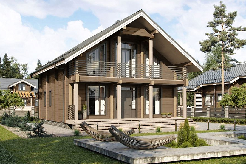 Проект дома из бруса №515