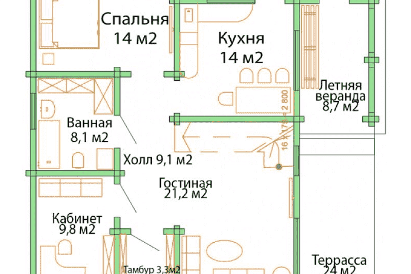 Проект дома "СТОКГОЛЬМ"