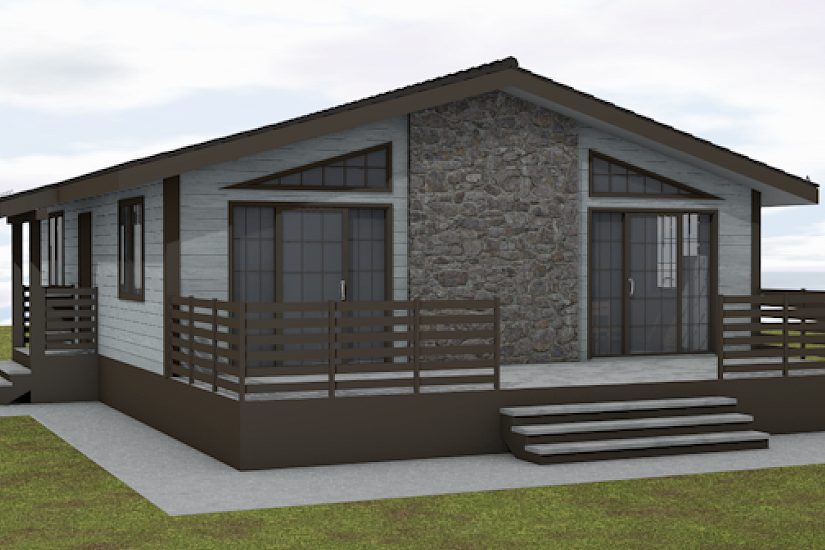 Жилой дом-каркас-1эт-9000х13000мм-АР