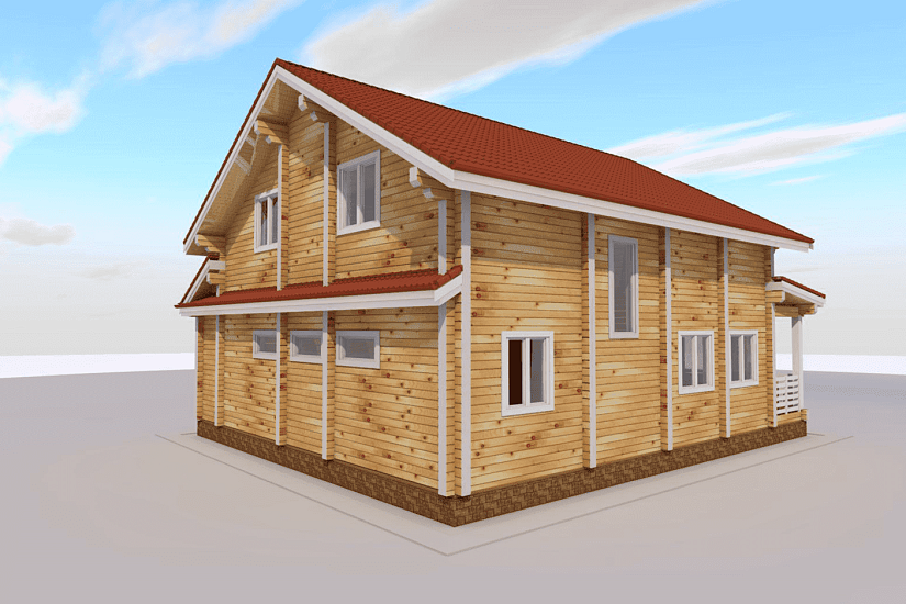 Дом из бруса-1,5эт-10х12-АР Дом из бруса-1,5эт-10х12-АР