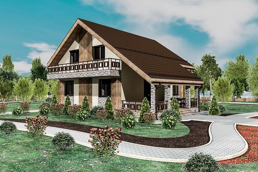 Каркасный дом КД-195-4