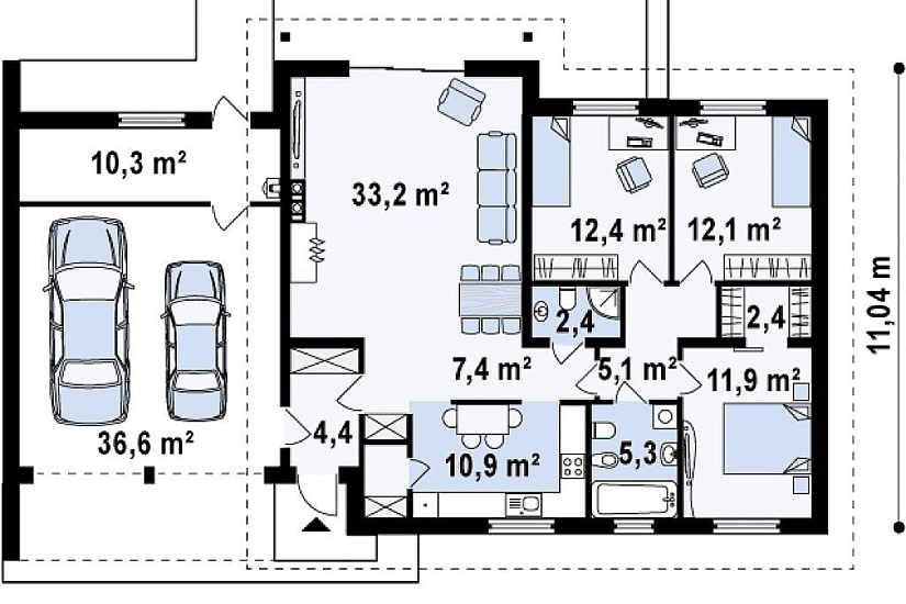 ДОМ ИЗ ГАЗОБЕТОНА ГД-154а