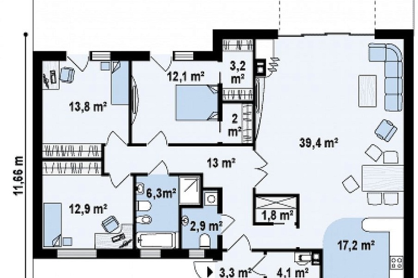Проект дома Kx115