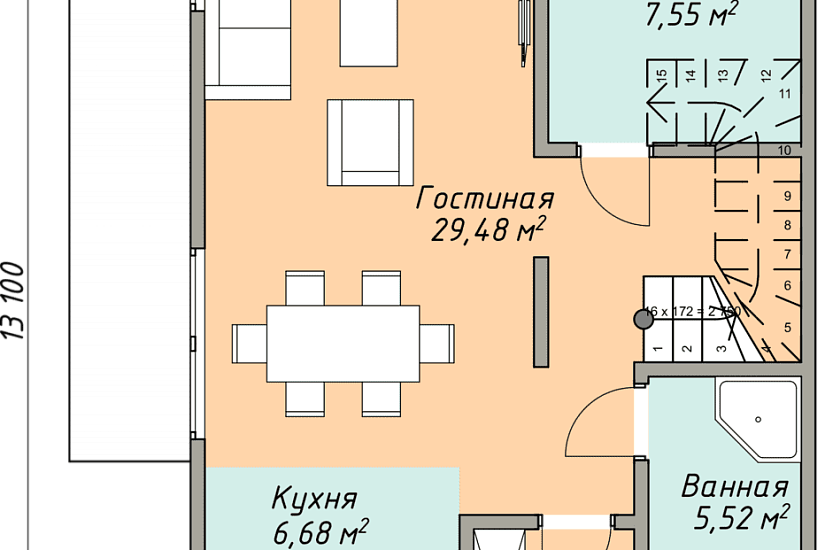 Каркасный дом КД-147
