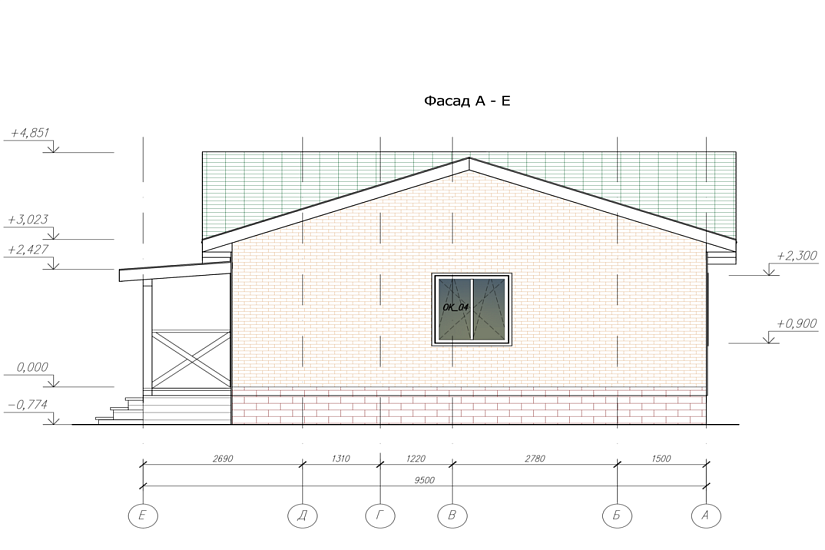 Дом-каркасно-щитовые-1этаж-9500х14600-АР