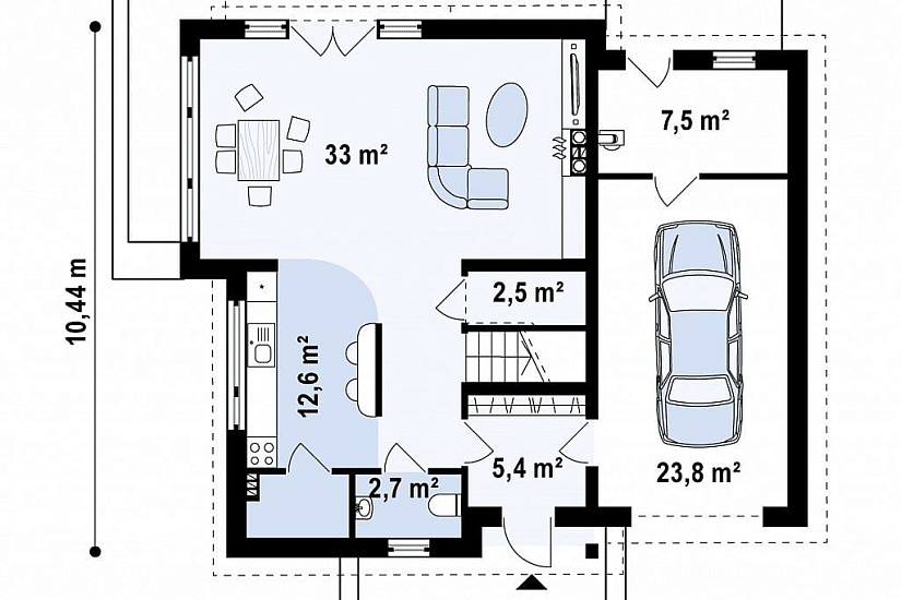 ДОМ ИЗ ГАЗОБЕТОНА ГД-154