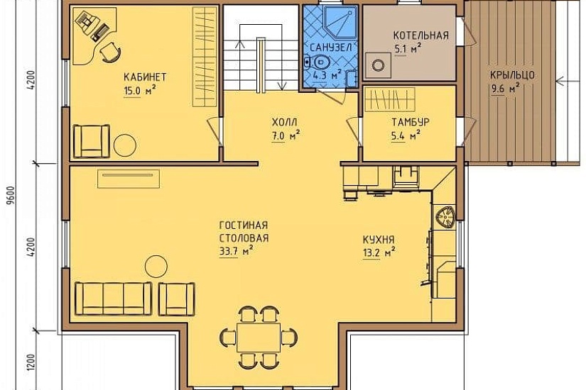 Каркасный дом КД-195-2