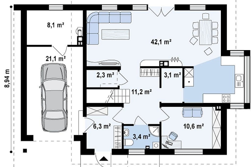 ДОМ ИЗ ГАЗОБЕТОНА ГД-160б