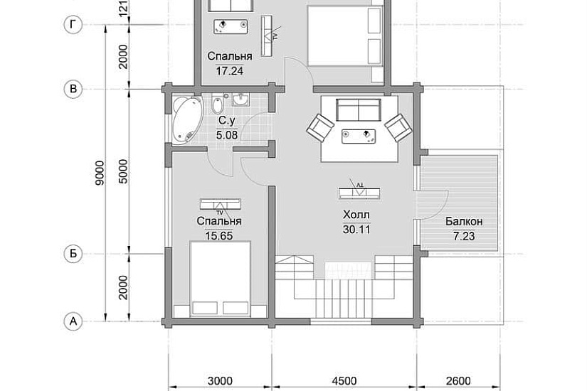 Дом из клееного бруса КБ-162