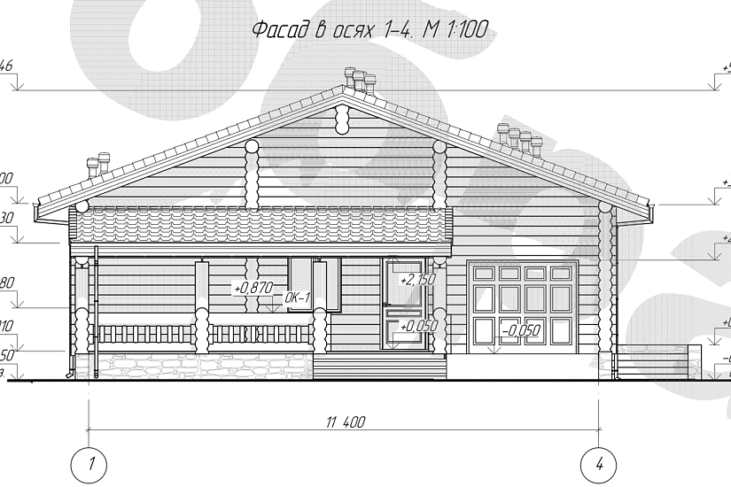 Дом-бревно250мм-11400ммх9400мм-1эт-АР