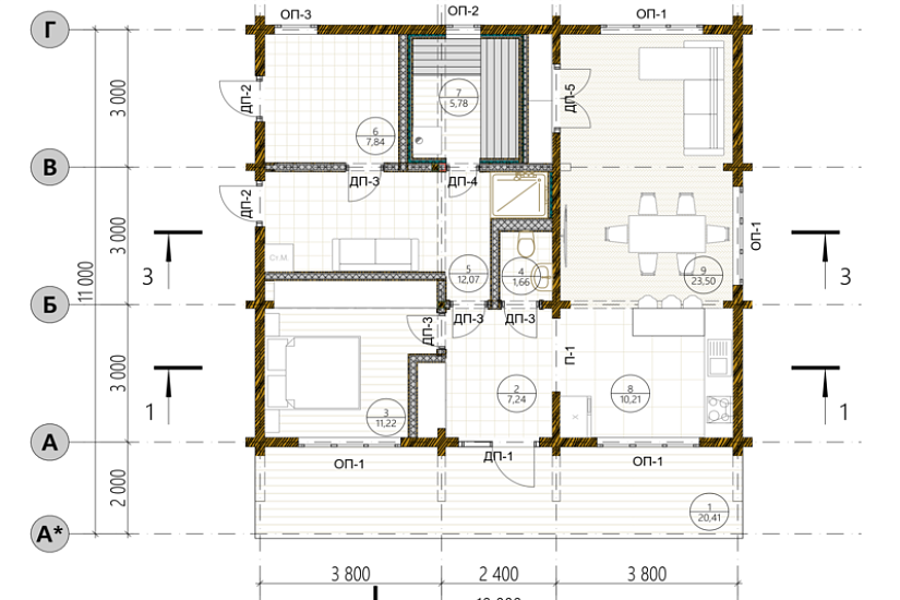 Дом-брус-1этаж-10000х11000-ЭП