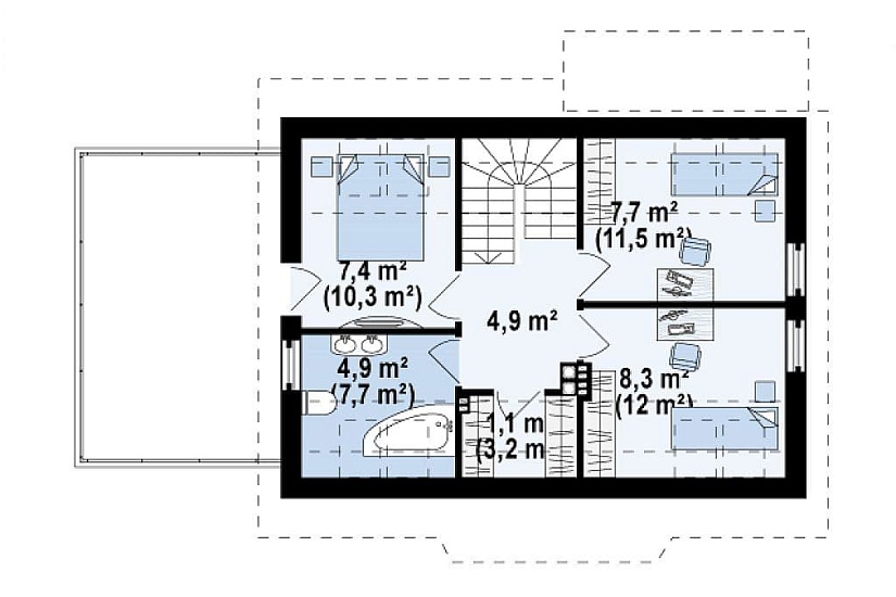 Каркасный дом КД-128