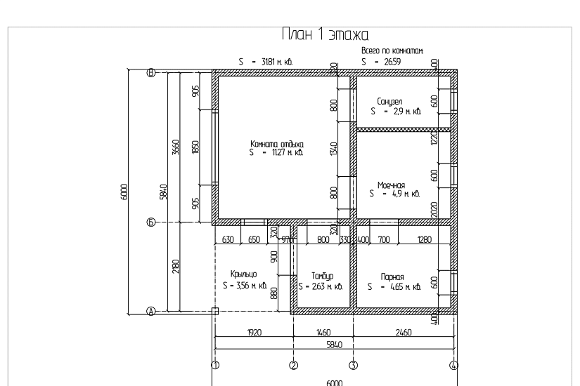 Баня 6х6 1эт -брус Баня 6х6 1эт -брус