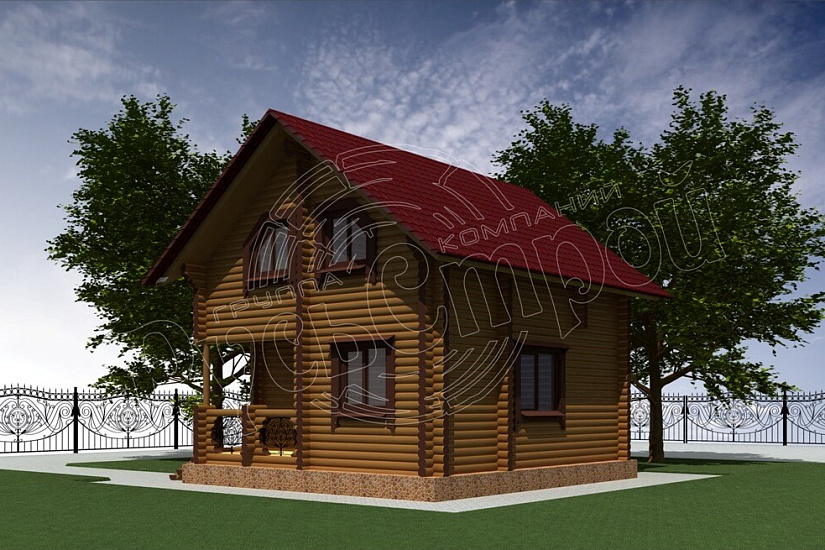 ПРОЕКТ Д-15 ДОМ ИЗ ОЦИЛИНДРОВАННОГО БРЕВНА